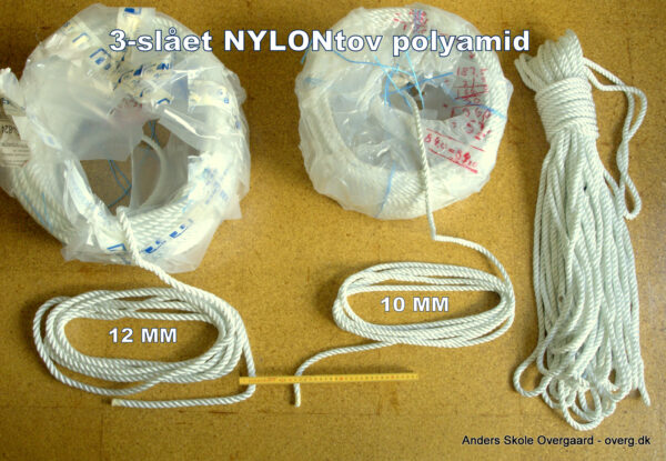3-slået nylontov - polyamid