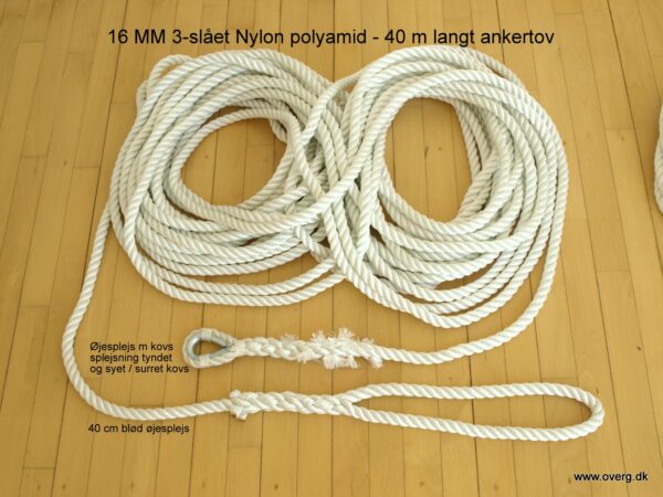 Ankertov: 3-slået nylon polyamid