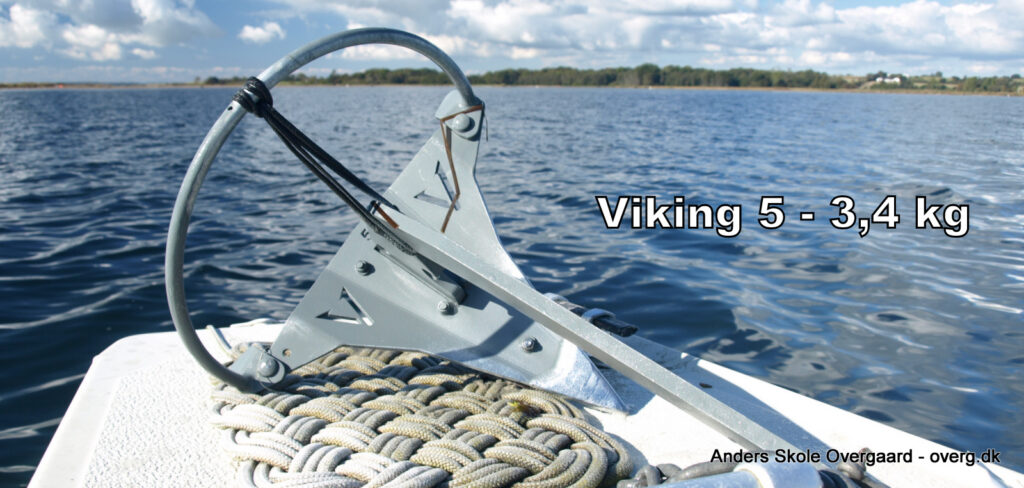 Viking 5 - vægt beskedne 3,4 kg - dette anker vil vi fremover fra sommer 2025 afprøve som "store daglige anker". Det vil virke bedre og veje mindre end MAXset 4.