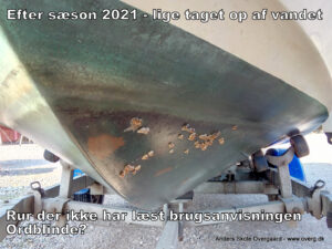 Bund efter 2021 - ikke spulet eller skrubbet endnu - kun lidt rur.