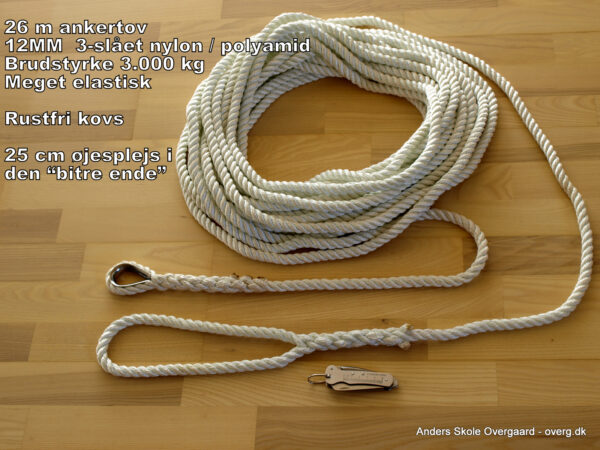 Ankertov: 3-slået nylon polyamid