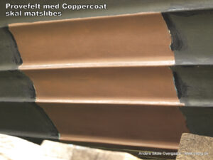 Prøveareal med Coppercoat
