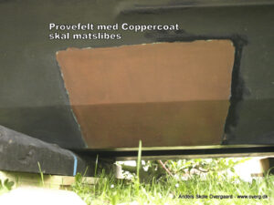Prøveareal med Coppercoat