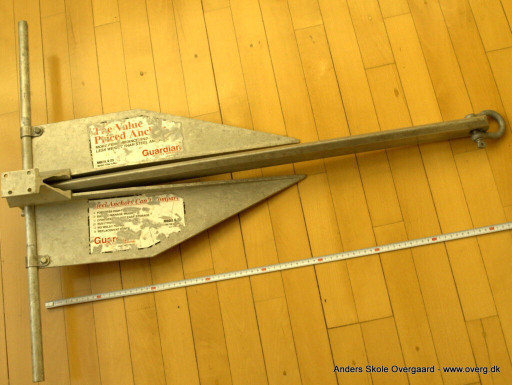 Letvægtsanker kan skilles ad, her et Guardian 23