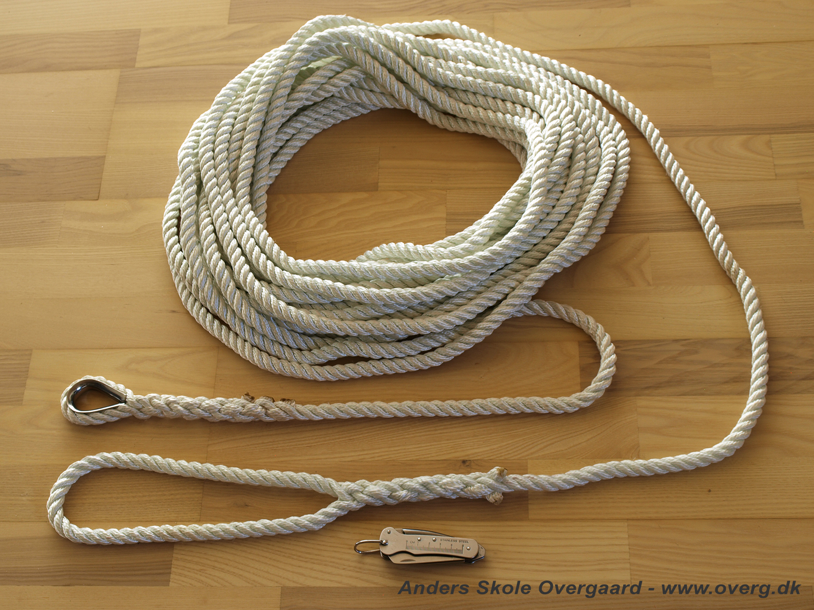 Reserve ankertov - 12MM - 26 m langt klar til brug