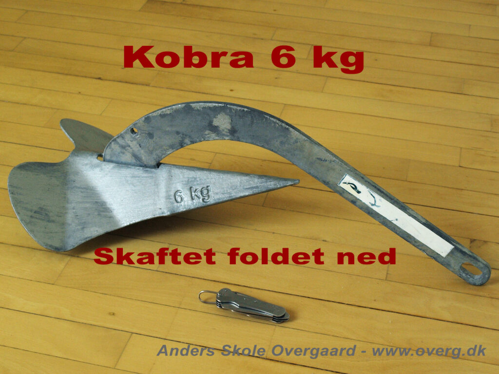 Kobra anker 6 kg - skaftet foldet ned