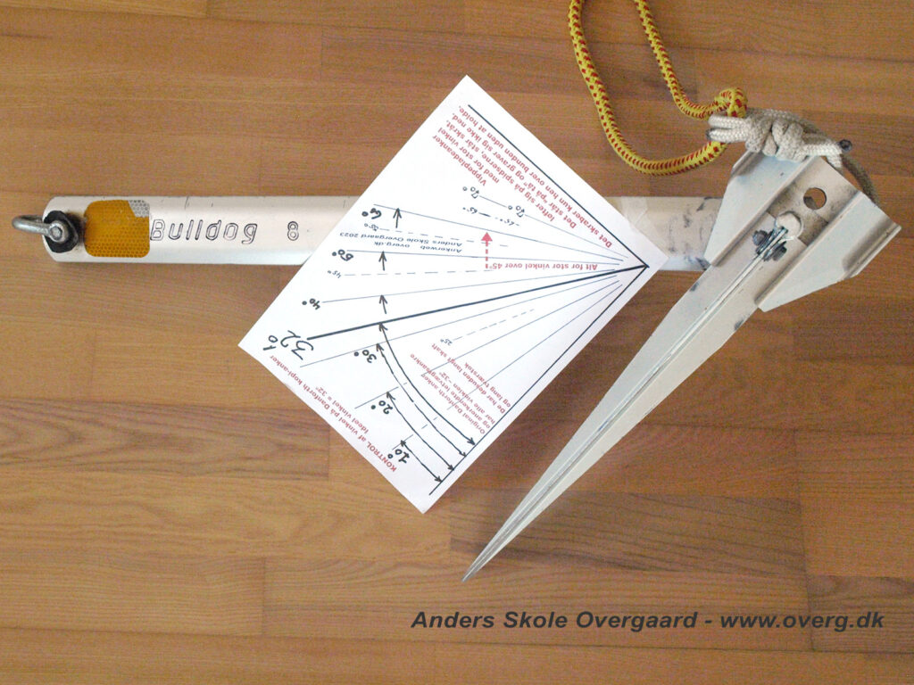 Letvægtsanker Bulldog 8 med 45º vinkel